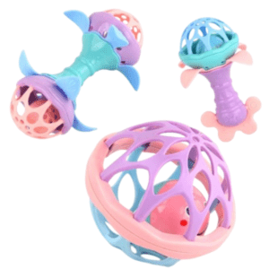 RATTLE TOYS X 3 PASTEL